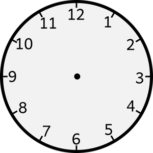 Grafica vettoriale di orologio da parete con numeri