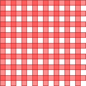 Vector clip art of red and white chess pattern