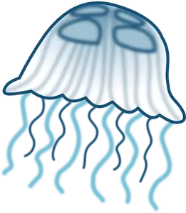 Color jellyfish vector drawing
