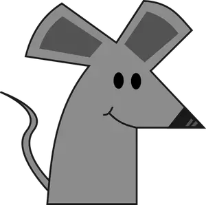Mignon image souriant de vecteur de souris de dessin animé