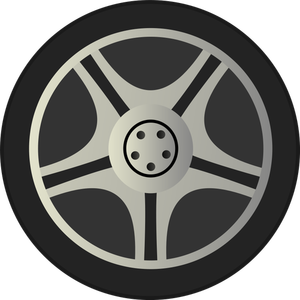 Voiture roue pneu Vector Image