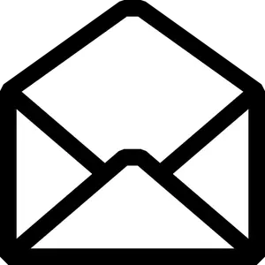Open letter vector icon
