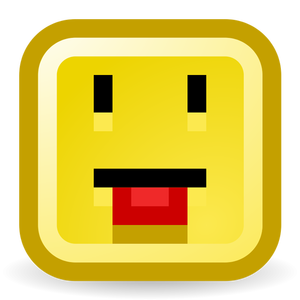 Tongue out smiley vector icon
