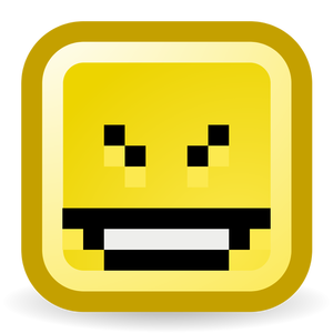 Cheeky smiley vector icon