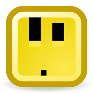 Ooo confused smiley vector icon
