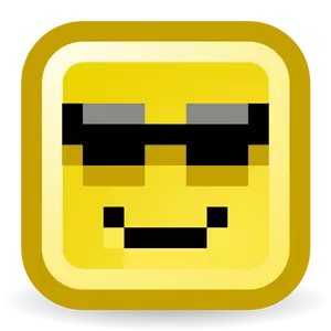 Zonnebril smiley vector icoon