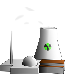 Imagen vectorial de reactor nuclear