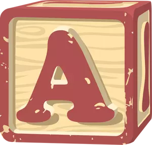 Letter A in a pink colored square vector image