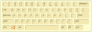 Vecteur de couleur dessin de clavier qwerty