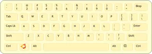 Keyboard qwerty emas vektor gambar