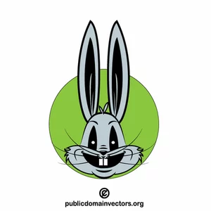 Rabbit head with long ears