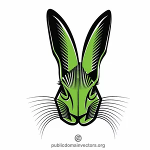 Rabbit in green color
