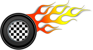 Racing wheel ikon vektorbild