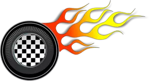 Racing wheel ikonet vektor image