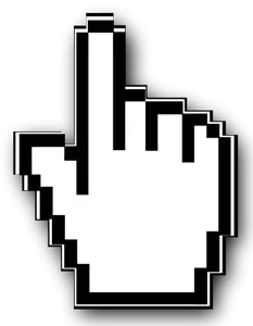 Cursor mano icono vector de la imagen