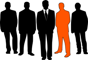 पुरुषों के silhouettes वेक्टर