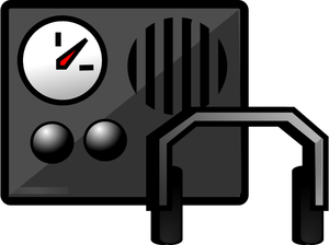 Ilustraţie de vector radio militare