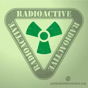 Etiqueta de advertencia de radiactivos