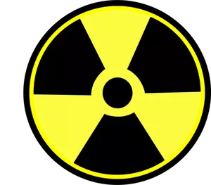 Radioaktive Warnung Bezeichnung Vektor-ClipArt