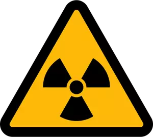 Ilustracja wektorowa radioaktywności trójkątny znak