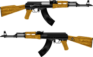 AK 47 Tüfek Vektör Görüntüsü