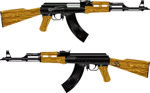 AK 47 רובה בתמונה וקטורית