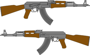AK-47 tüfek vektör çizim
