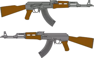 AK 47 Rifle vektor tegning