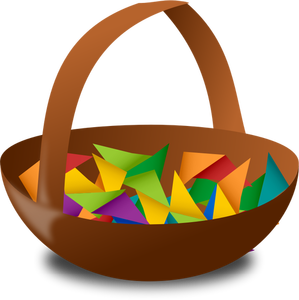 Illustrazione vettoriale di vuoto Pasqua cesto