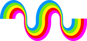 Swirly rainbow dekoration vektorritning