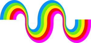 Swirly rainbow dekoration vektorritning