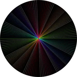 Immagine vettoriale di luce nel buio linea arte arcobaleno