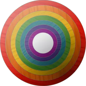Image clipart vectoriel du bouton arc-en-ciel avec texture en bois