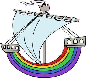 Rainbow boat