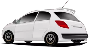 Hatchback racing car vector image