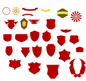 Emblems and heraldic shields