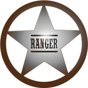 Rangers hvězda Vektor Klipart
