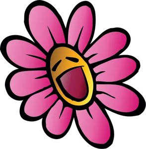 Grafika wektorowa szczęśliwy kwiat