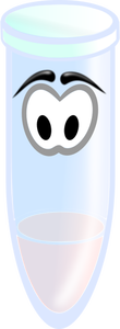 Vector image of cartoon test tube