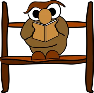 Ugle leser en bok