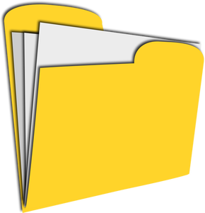 Vector graphics of yellow document