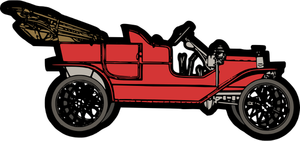 Červené auto T model