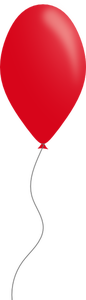 Gráficos del vector globo color rojo