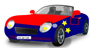 Convertible sports car vector image