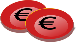 Imagine de monede euro roşu