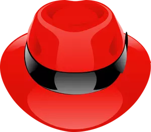 Vector tekening van glanzende fantasie rode hoed