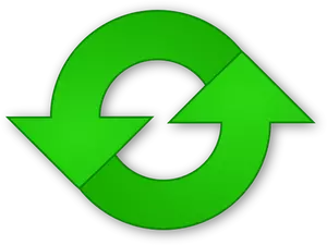 Vector drawing of green refresh icon