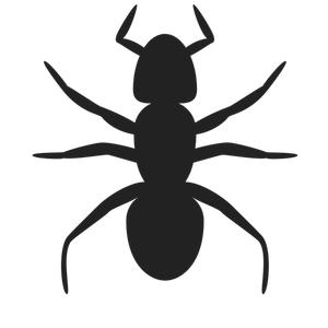Semut vektor silhouette