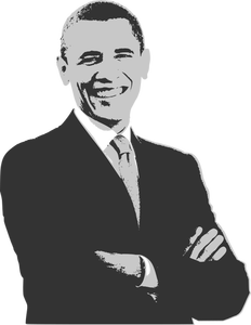 Dibujo vectorial de Barack Obama