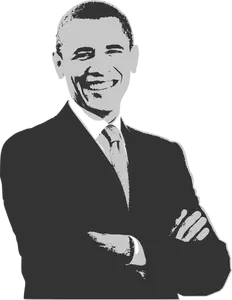Barack Obama vector drawing